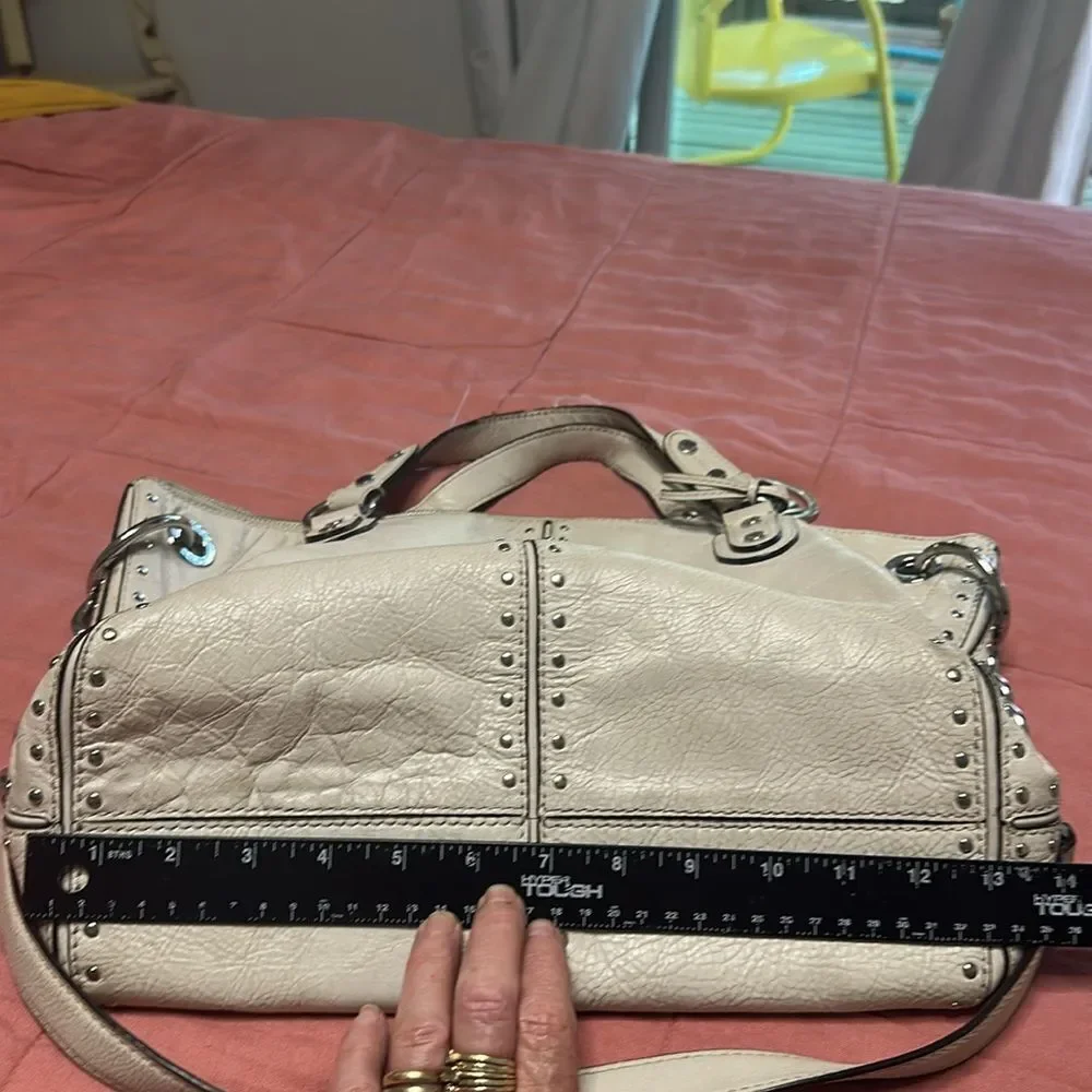 Michael Kors Cream Studded Purse - Picture 6 of 8